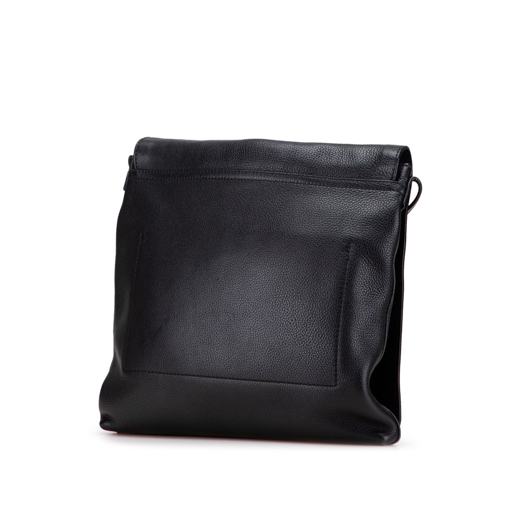 Gucci Leather Logo Embossed Messenger Bag - 2