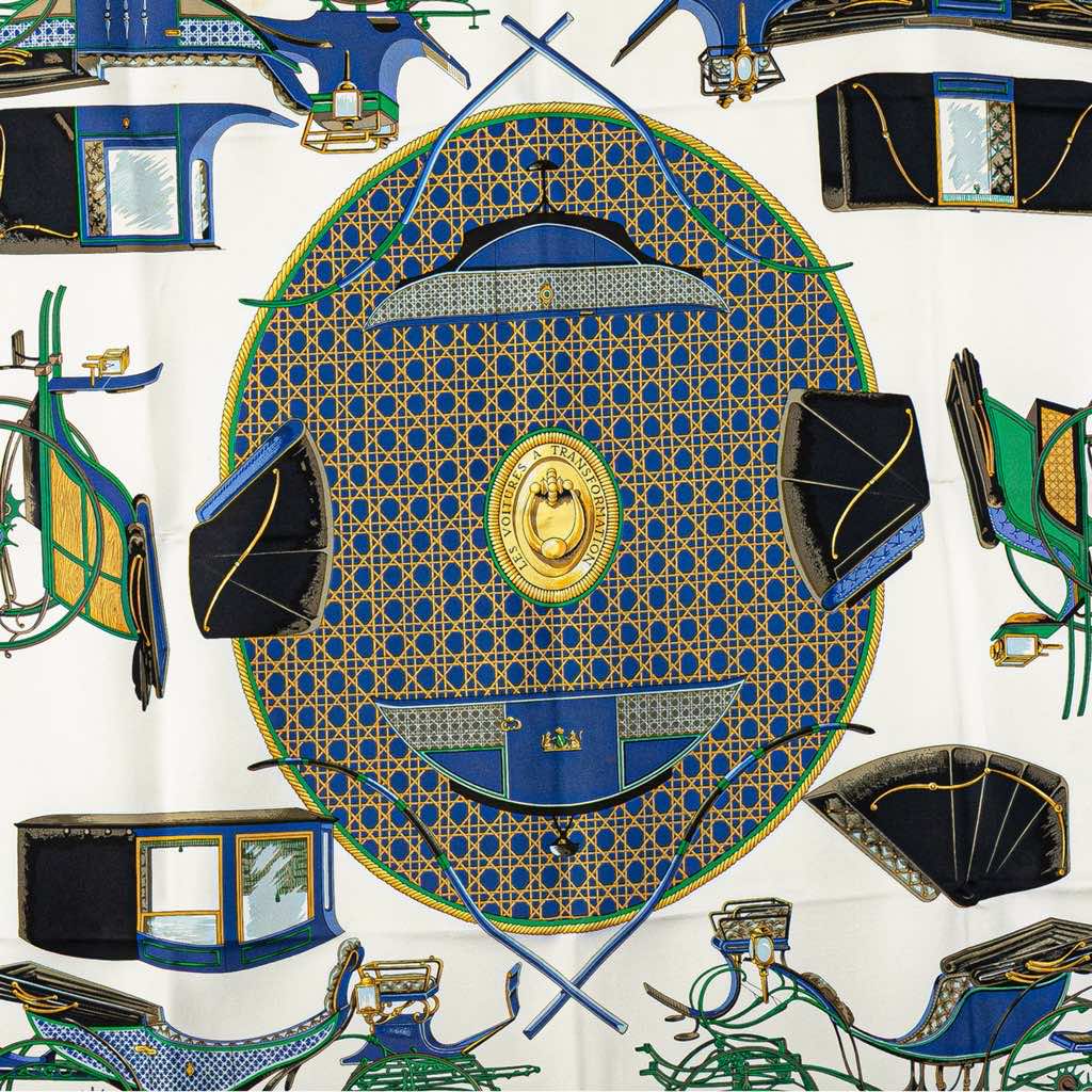 Hermès Les Voitures A Transformation Silk Scarf - Back view