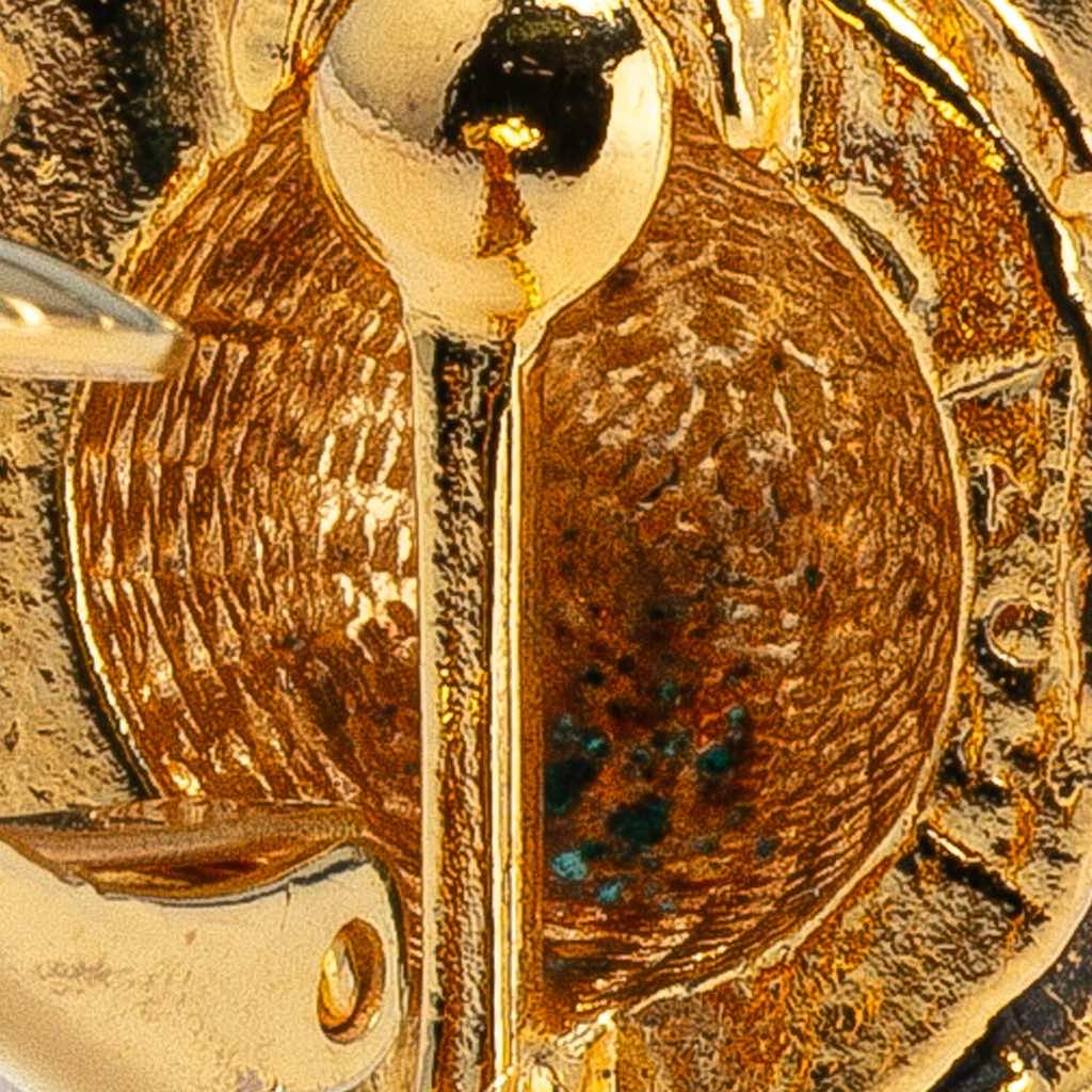 Chanel Gold Plated CC Round Clip on Earrings - Image 6