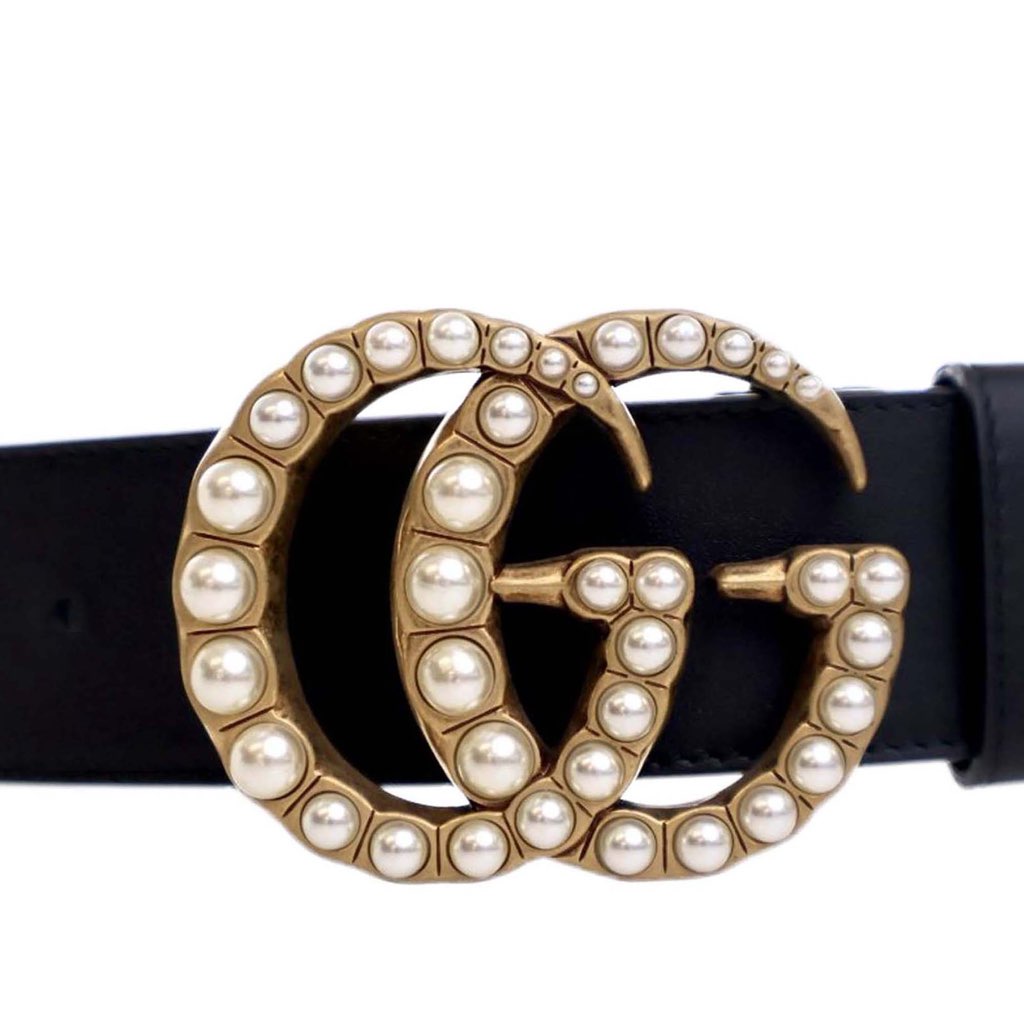 Gucci GG Marmont Pearl Leather Belt - 5
