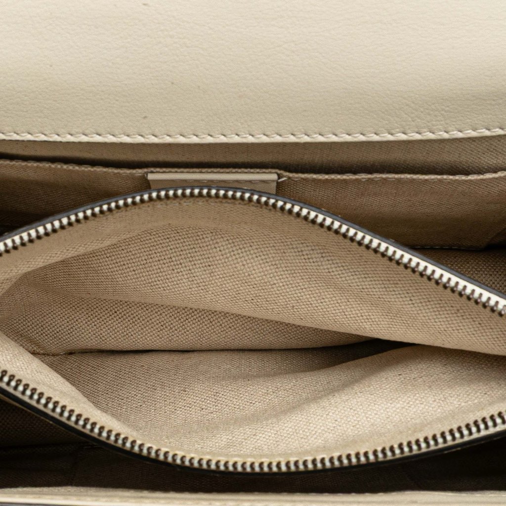 Gucci Medium Leather Bamboo Dionysus Web Satchel - 4