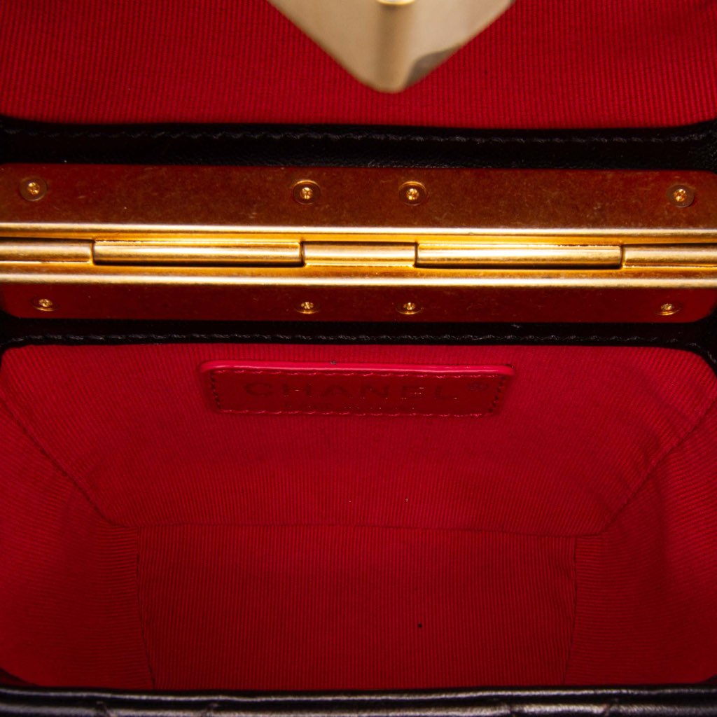 Chanel Mini Quilted Lambskin Diamond Lock Phone Holder - 4