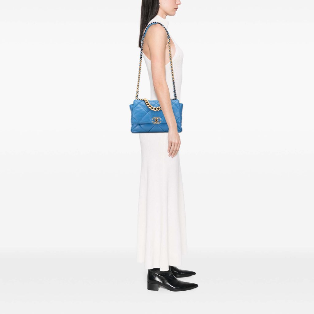 Chanel Large Lambskin 19 Flap - Image 11