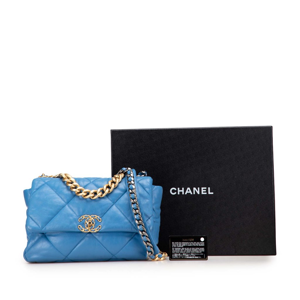 Chanel Large Lambskin 19 Flap - Image 12
