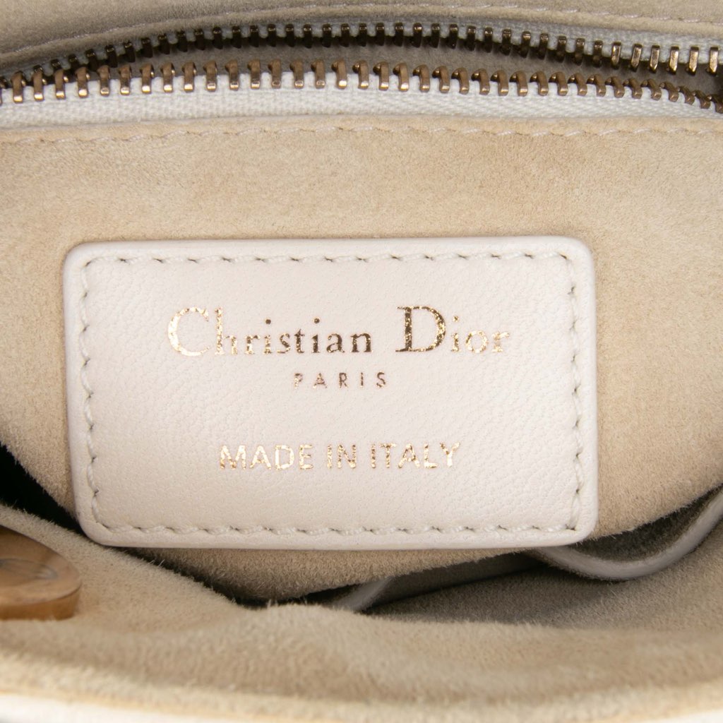 Dior Mini Lambskin Cannage Studded Supple Lady Dior - Side view