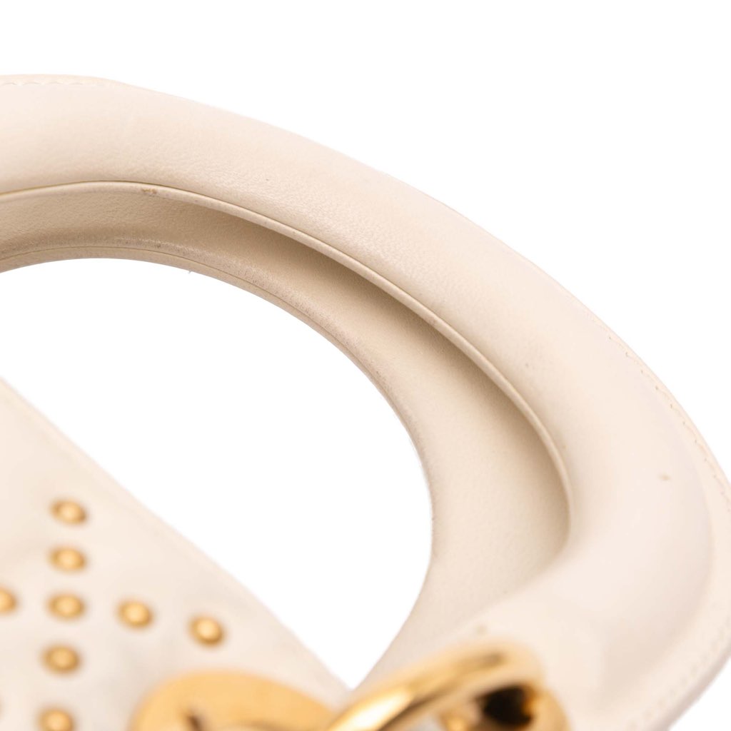 Dior Mini Lambskin Cannage Studded Supple Lady Dior - Image 11