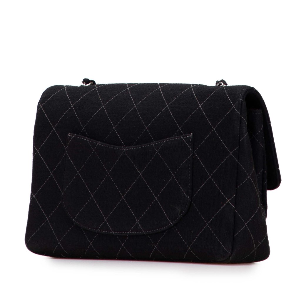 Chanel Medium Quilted Jersey Single Flap - 2