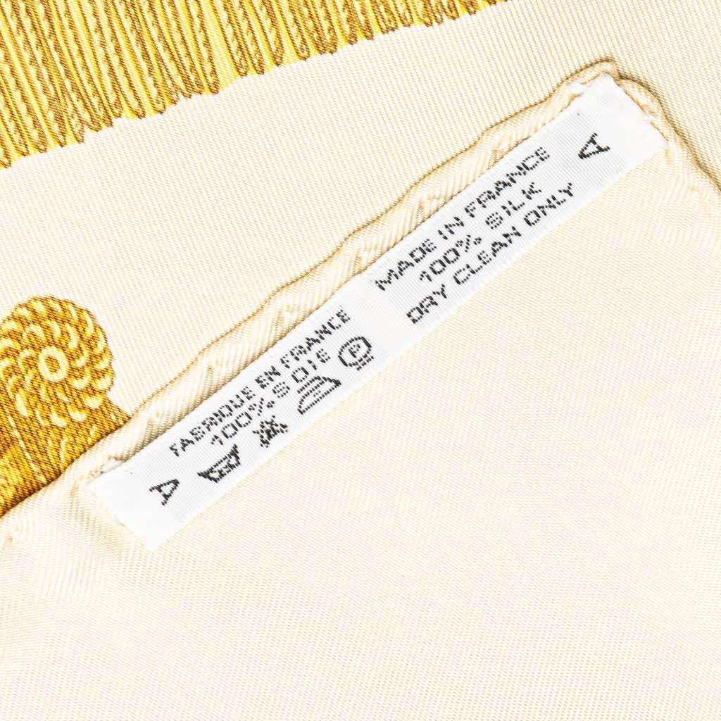 Hermès Poste et Cavalerie Silk Scarf - Back view