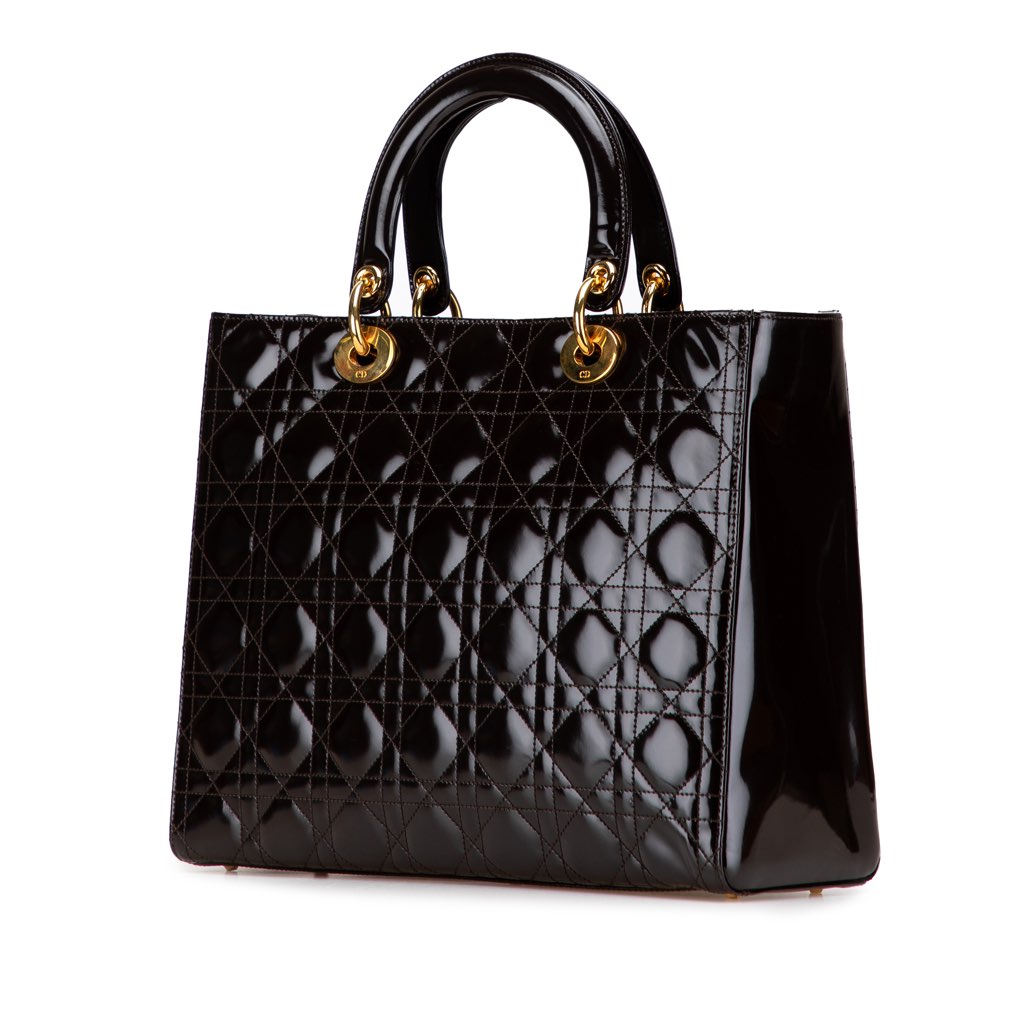 Dior Large Patent Cannage Lady Dior - 2