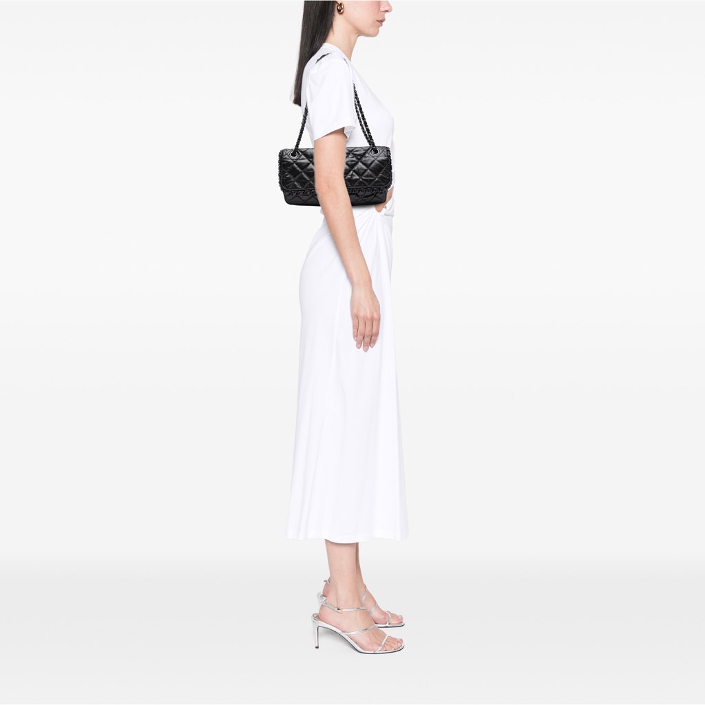 Chanel Medium Quilted Metallic Aged Calfskin Chain Me Flap - Image 12