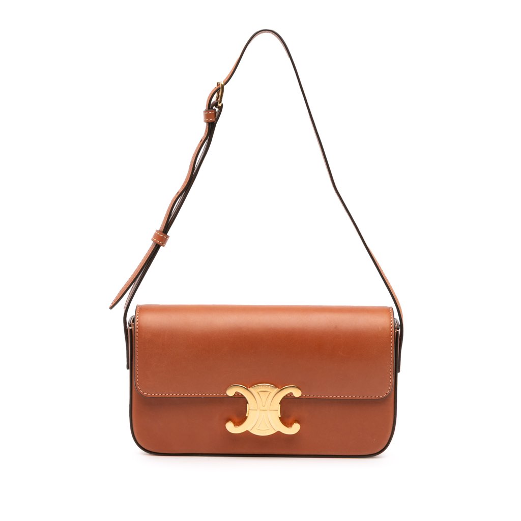 Celine Shiny Calfskin Claude Shoulder Bag