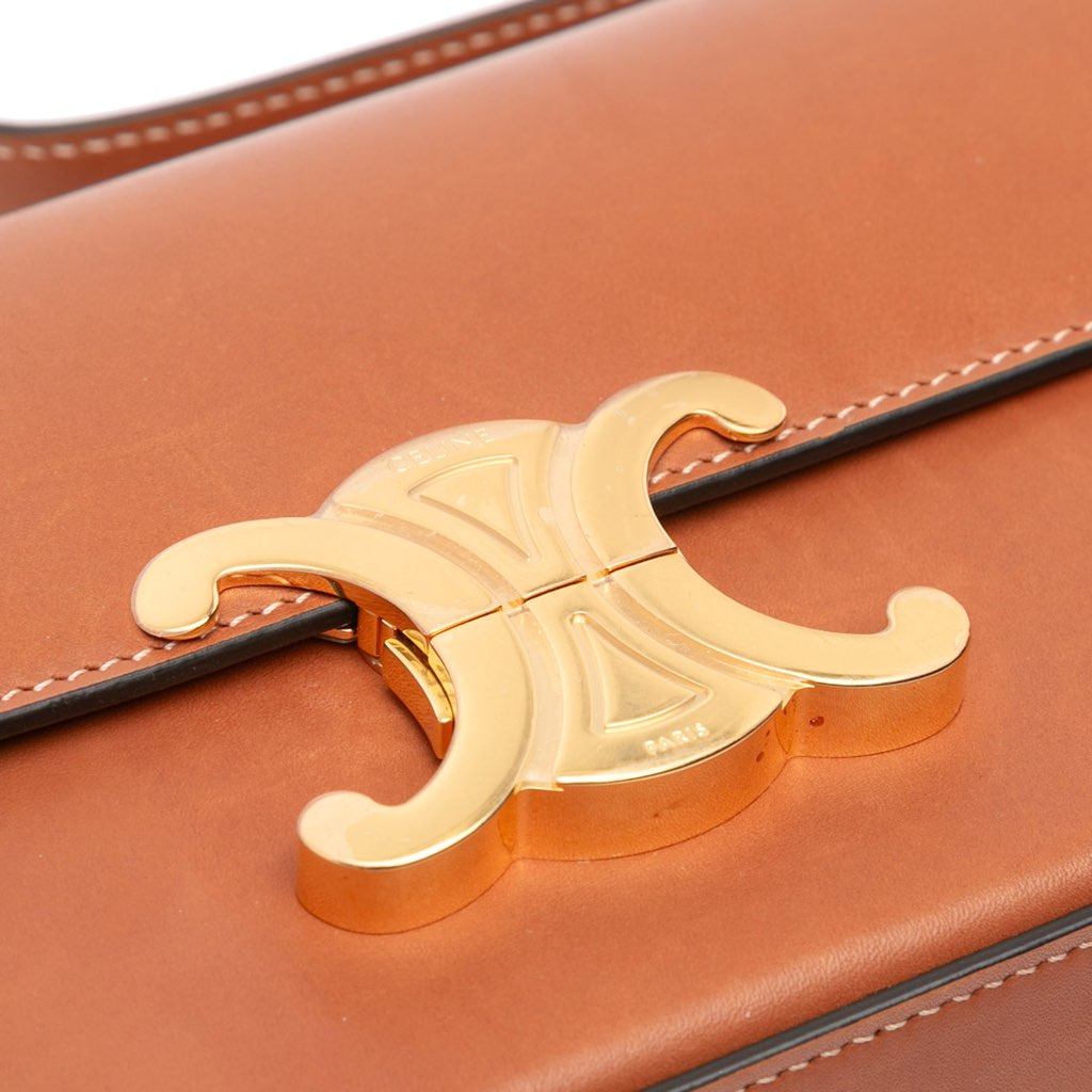 Celine Shiny Calfskin Claude Shoulder Bag - Side view