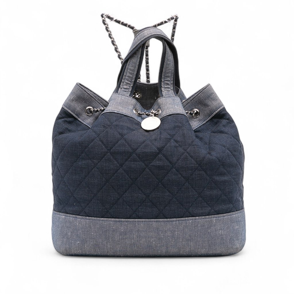 Chanel Quilted Denim Medallion Backpack