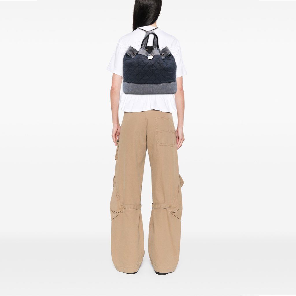 Chanel Quilted Denim Medallion Backpack - Image 13