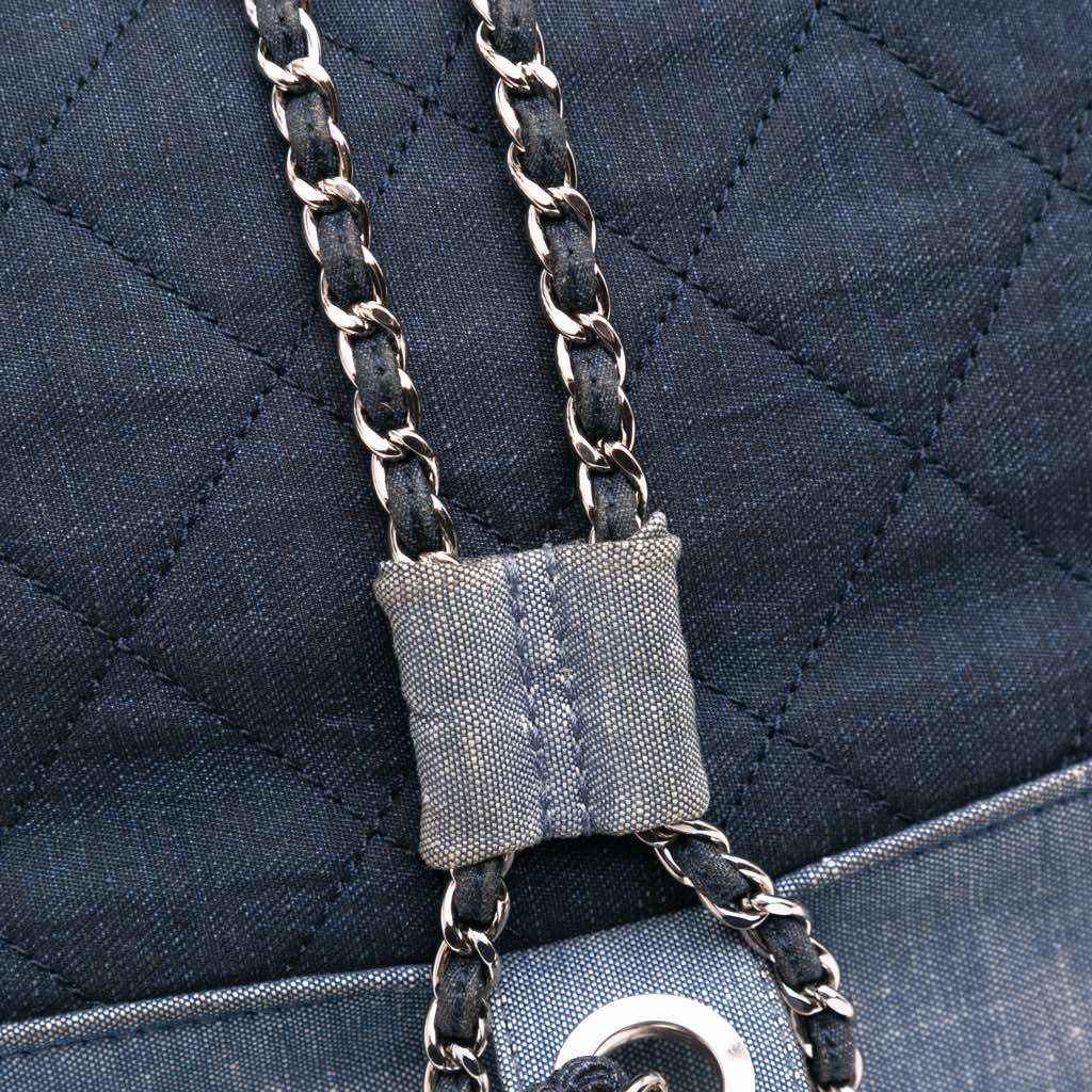 Chanel Quilted Denim Medallion Backpack - Image 10