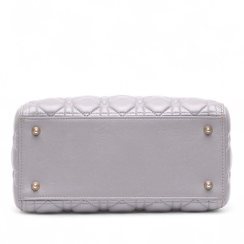 Dior Medium Pearlescent Lambskin Cannage Lady Dior - 3