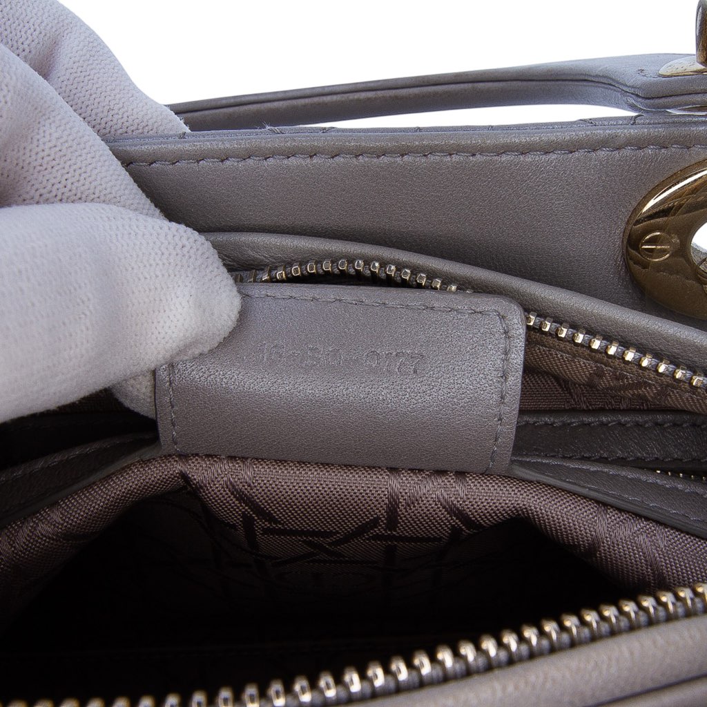 Dior Medium Pearlescent Lambskin Cannage Lady Dior - 5