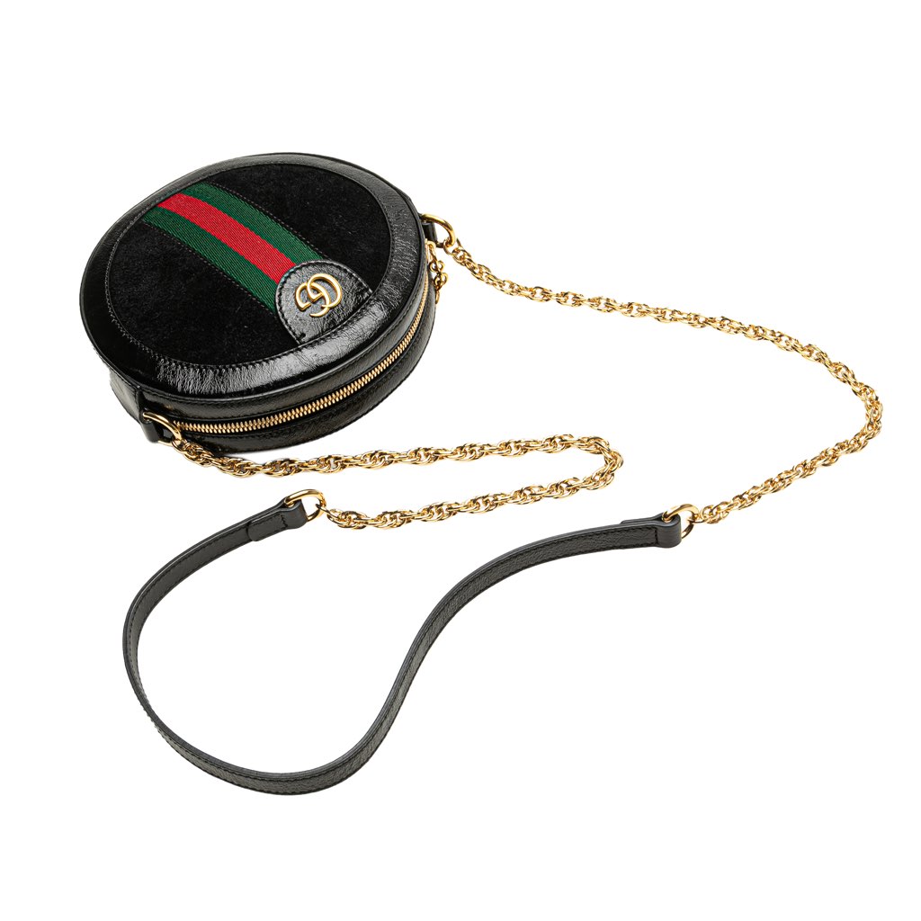 Gucci Mini Suede Ophidia Round Crossbody - Image 11