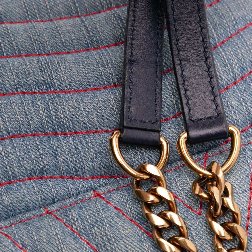 Louis Vuitton Limited Edition Denim Patches New Wave Chain MM - Image 13