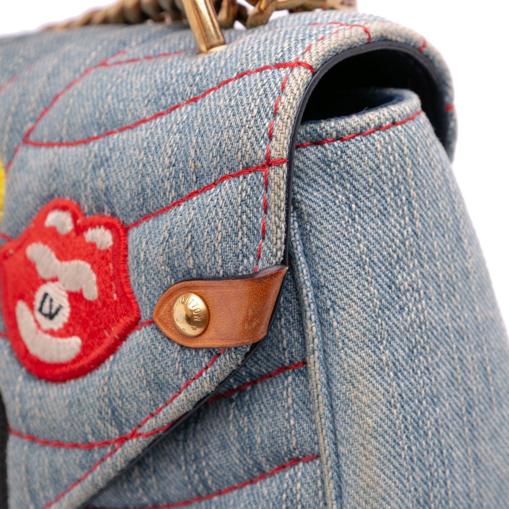 Louis Vuitton Limited Edition Denim Patches New Wave Chain MM - Image 11