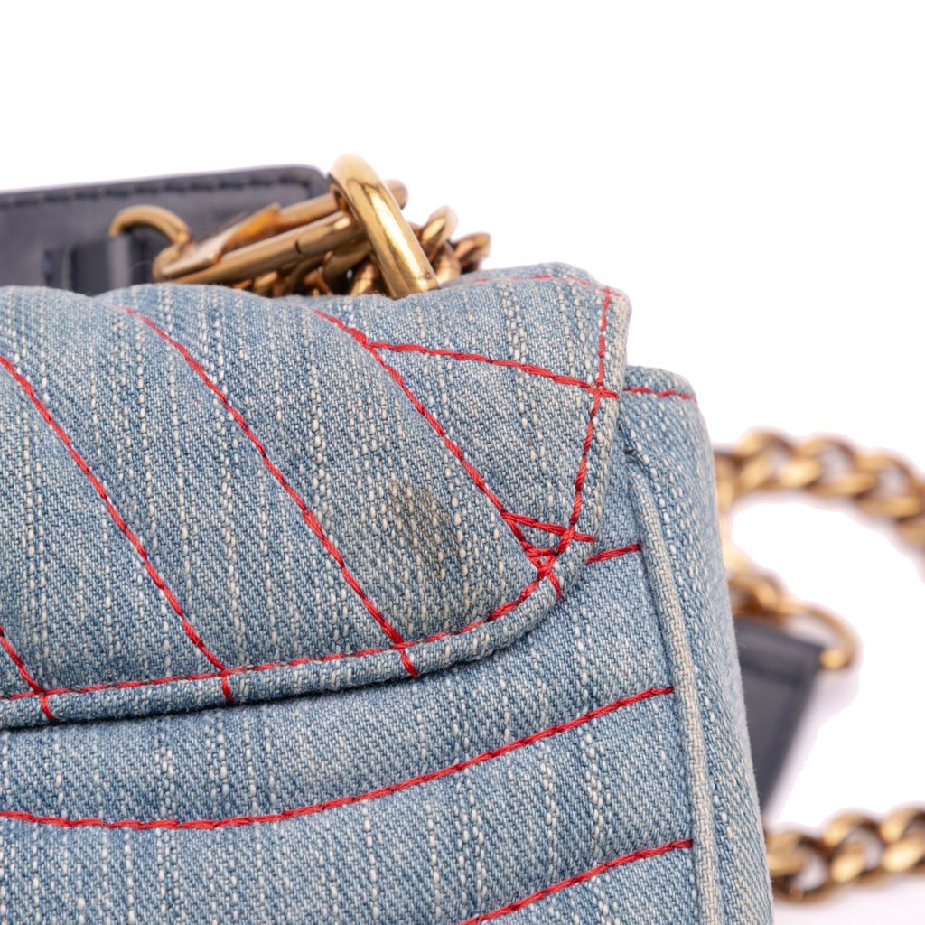 Louis Vuitton Limited Edition Denim Patches New Wave Chain MM - Image 12