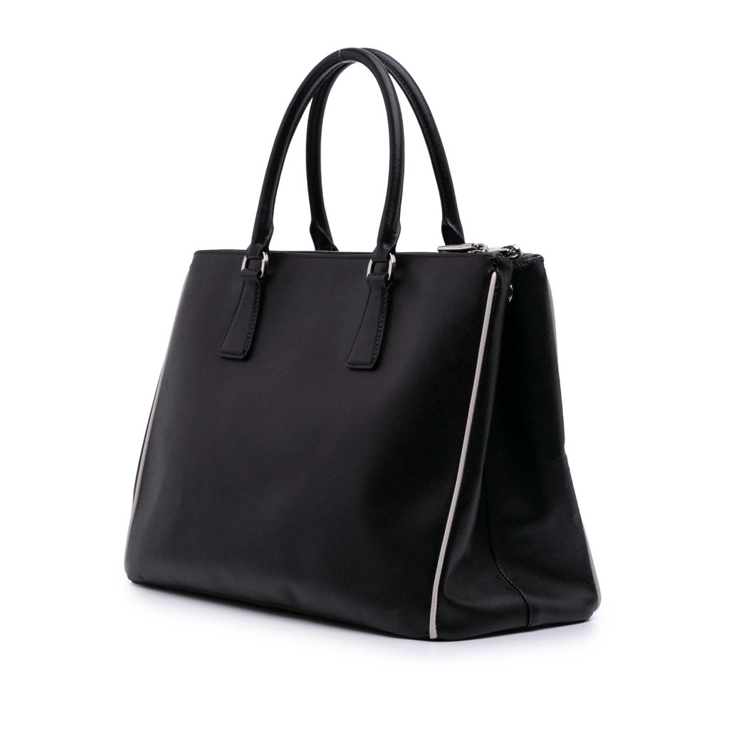 Prada Medium Bicolor Saffiano Lux Galleria Double Zip Tote - 2