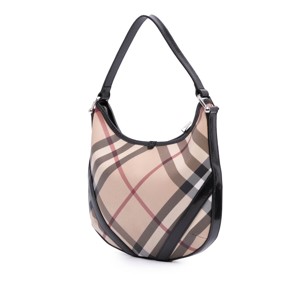 Burberry Supernova Check Coated Canvas Larkin Hobo - 2