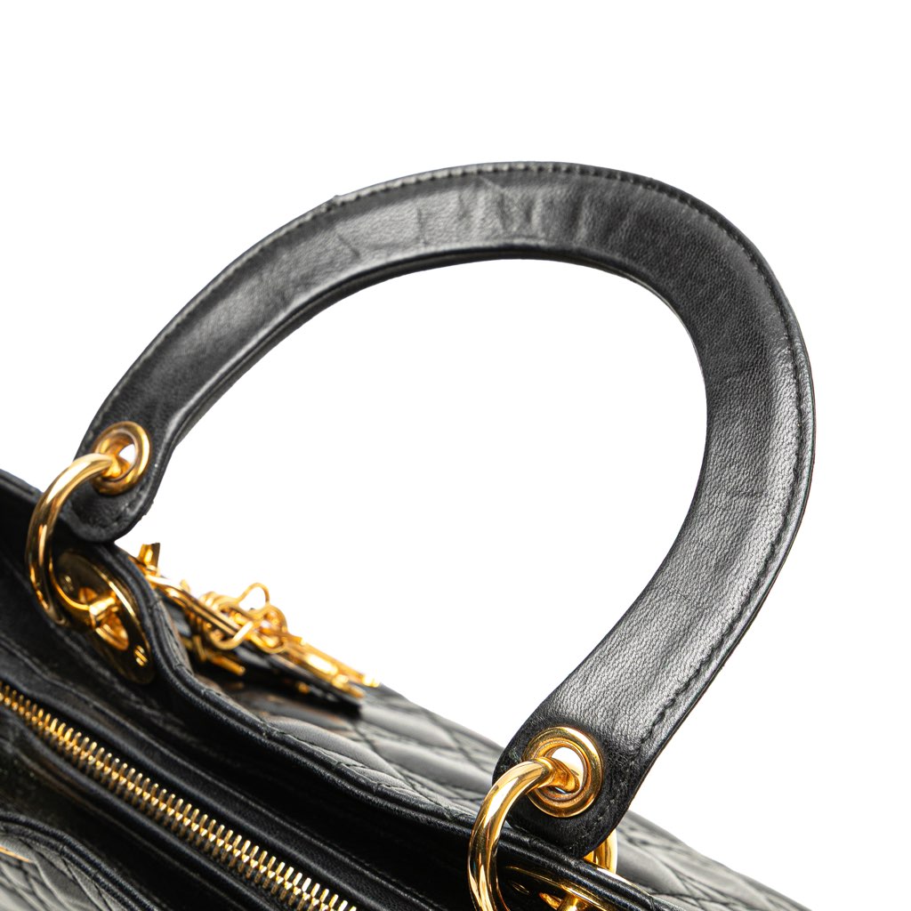 Dior Medium Lambskin Cannage Lady Dior - Image 11