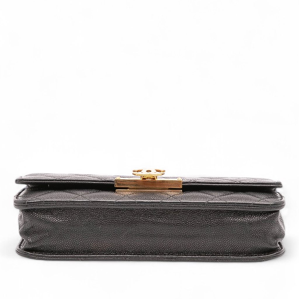 Chanel Quilted Caviar Golden Class Wallet On Chain - 3