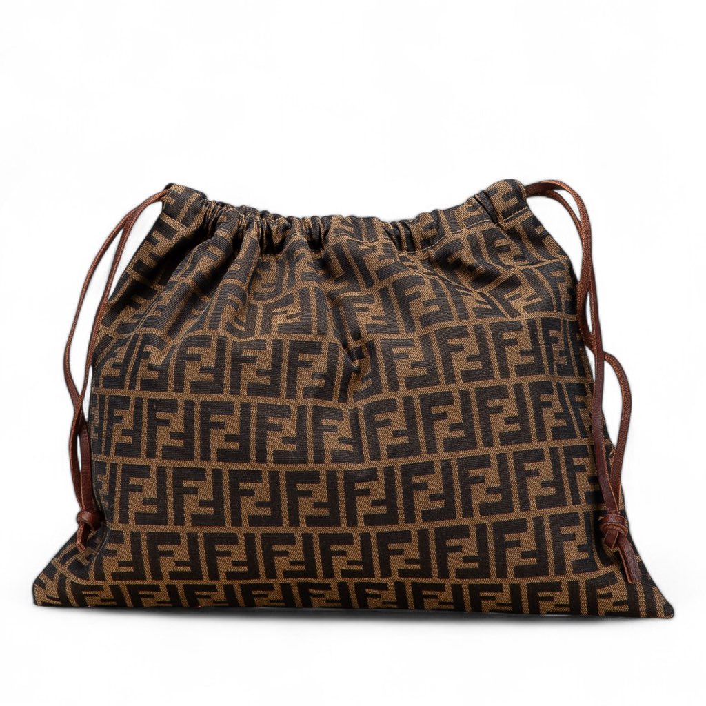 Fendi Zucca Canvas Drawstring Pouch