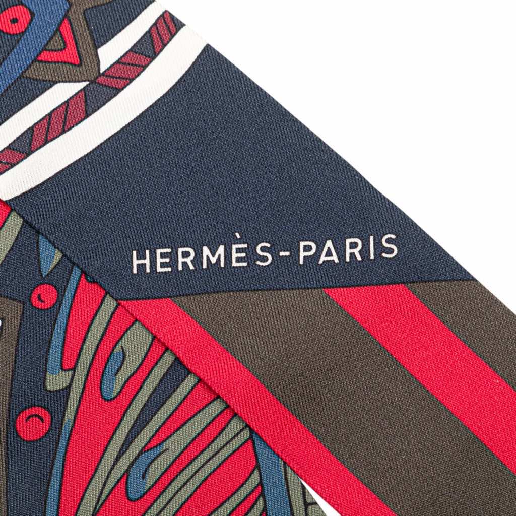 Hermès Le Jardin De La Maharani Silk Twilly Scarf - Back view