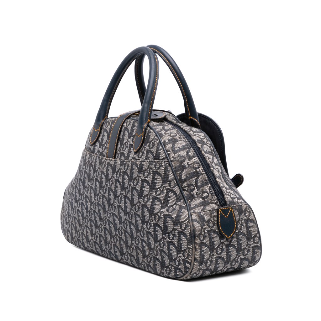 Dior Diorissimo Trotter Canvas Double Saddle Bowler Bag - 2