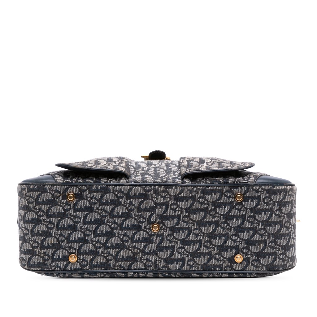 Dior Diorissimo Trotter Canvas Double Saddle Bowler Bag - 3