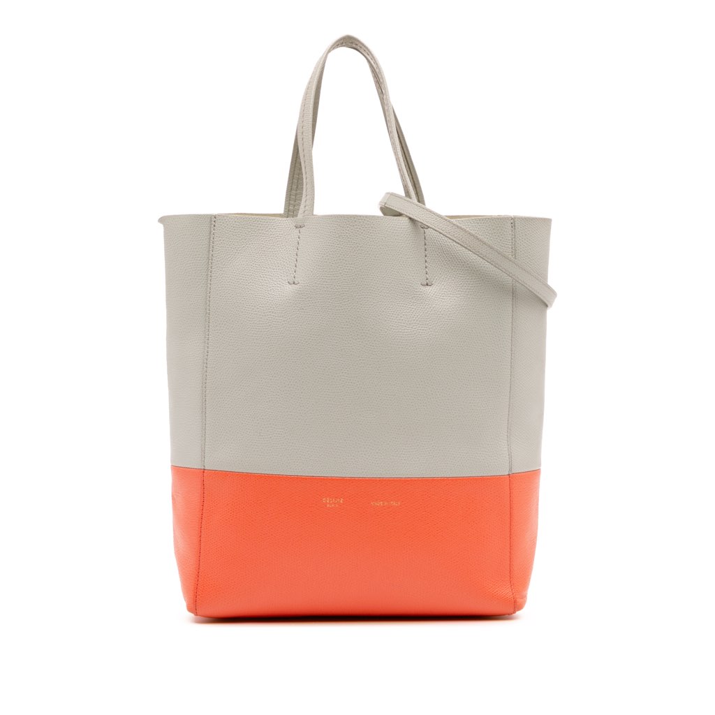 Celine Small Bicolor Leather Vertical Cabas