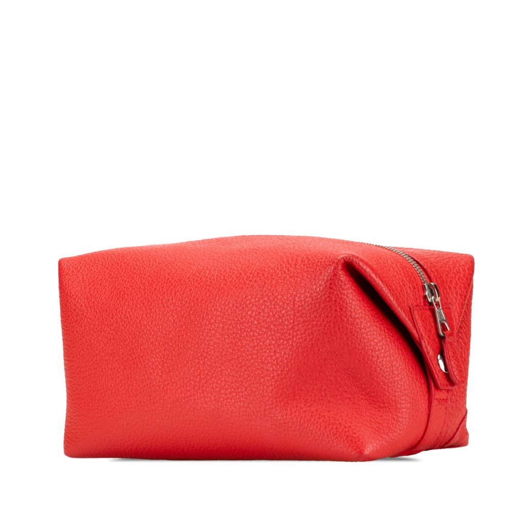Balenciaga Leather Motocross Classic Toiletry Pouch - Back view