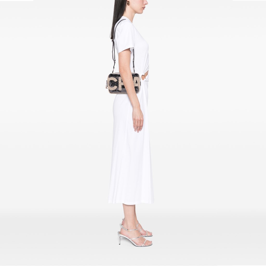 Chanel Coated Canvas Camellia Logo Camera Bag - Image 15