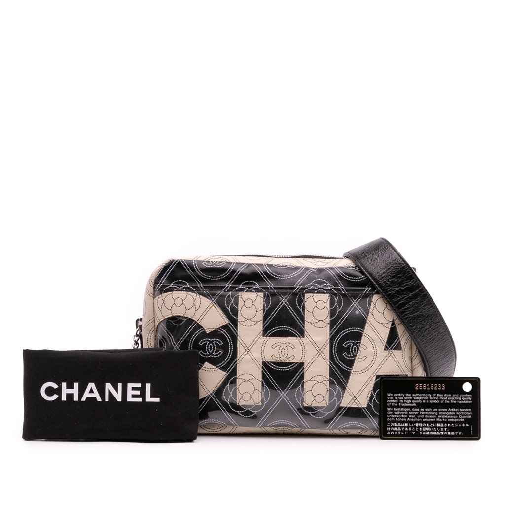 Chanel Coated Canvas Camellia Logo Camera Bag - Image 16