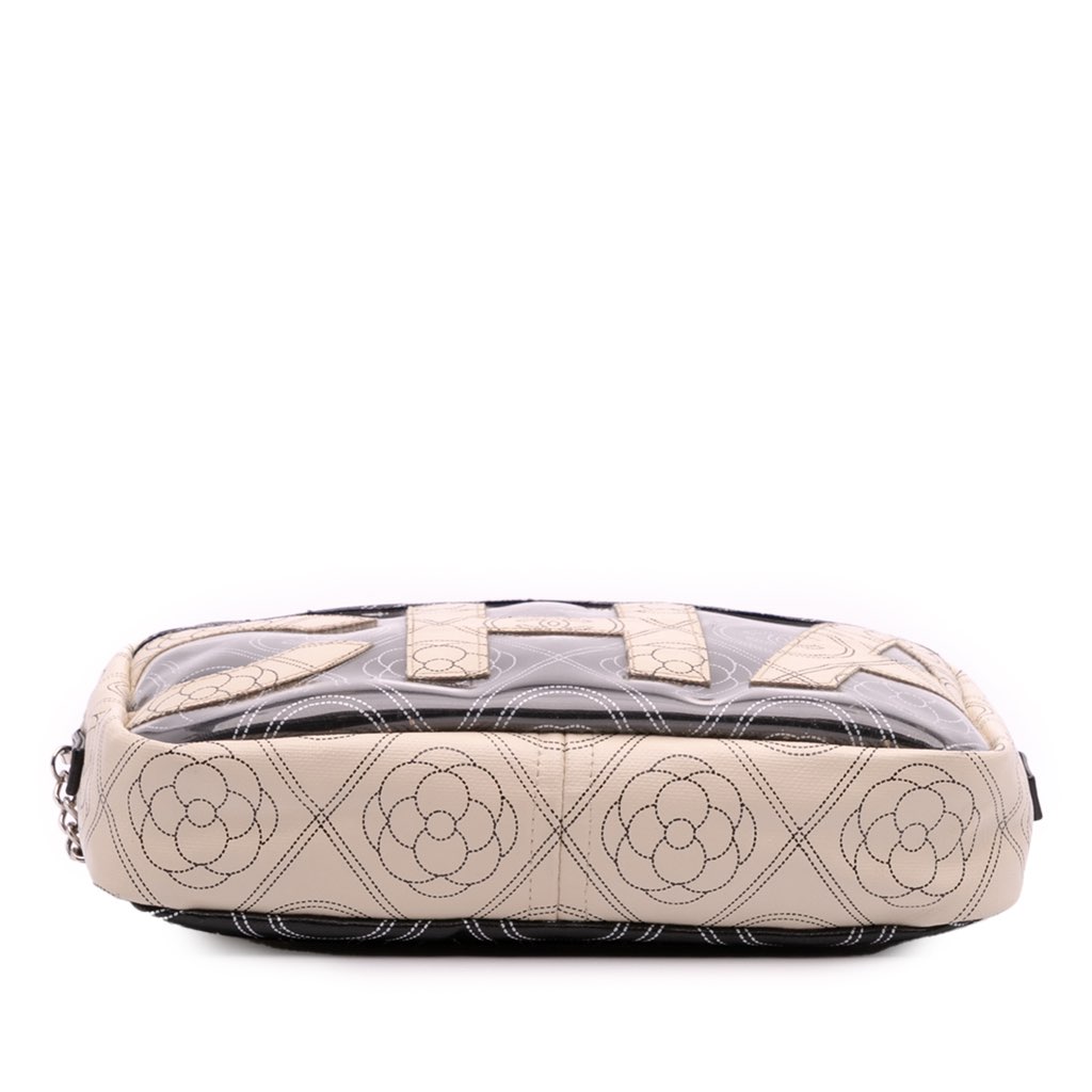 Chanel Coated Canvas Camellia Logo Camera Bag - Image 6