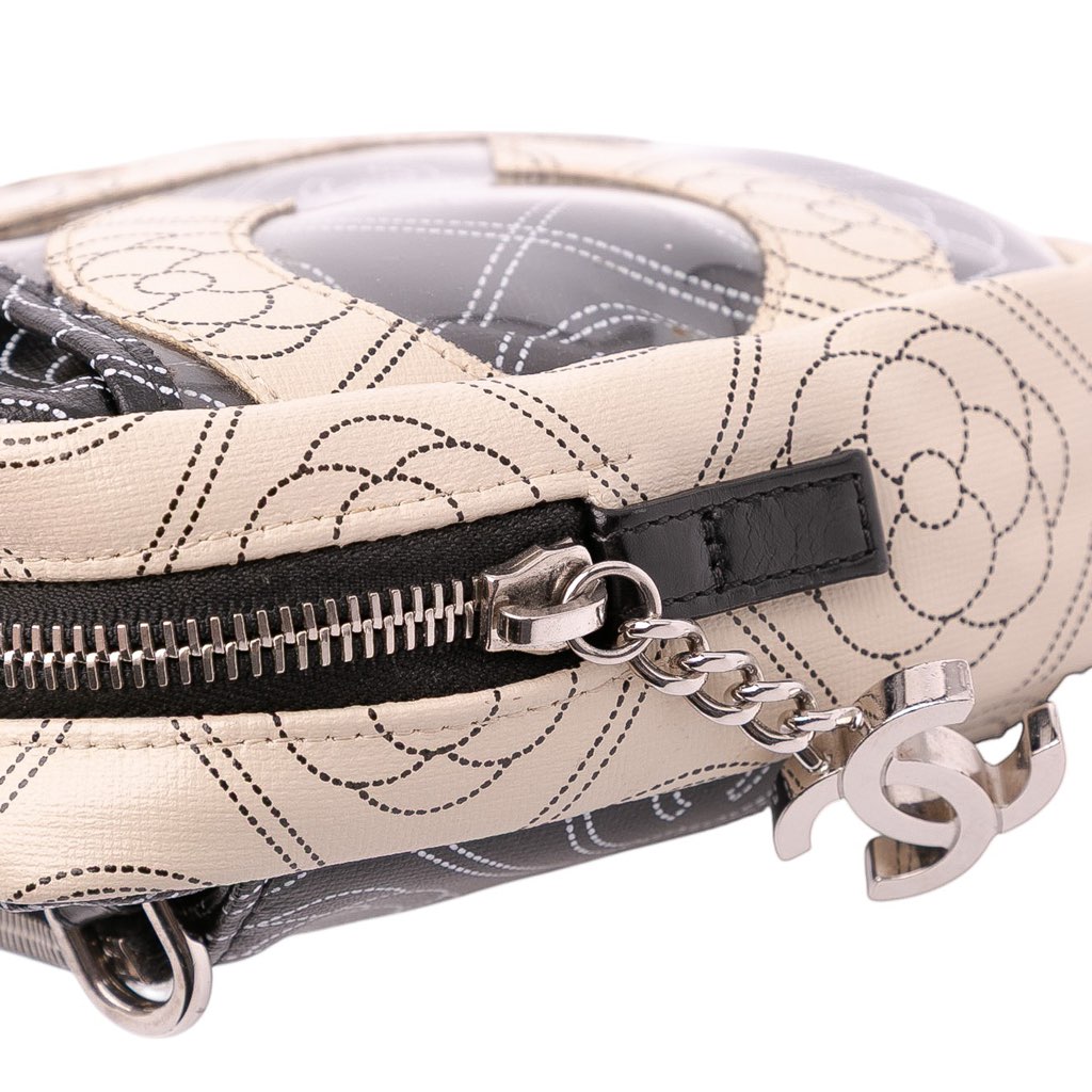 Chanel Coated Canvas Camellia Logo Camera Bag - Image 10