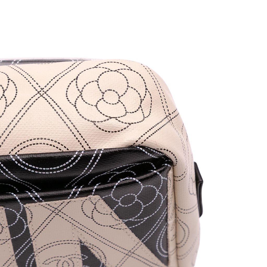 Chanel Coated Canvas Camellia Logo Camera Bag - Image 12