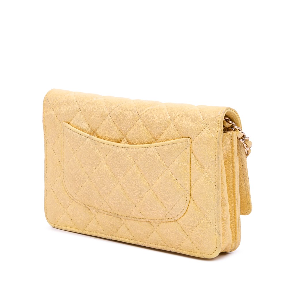 Chanel CC Quilted Caviar Wallet on Chain - 2