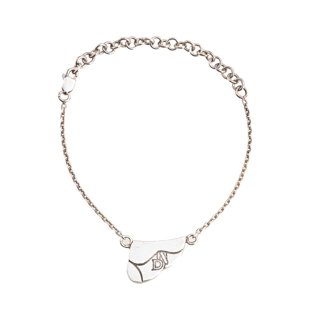 Dior Sterling Silver Saddle Charm Bracelet