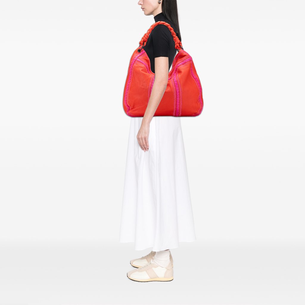 Bottega Veneta Intrecciato Trimmed Leather Hobo - Image 13