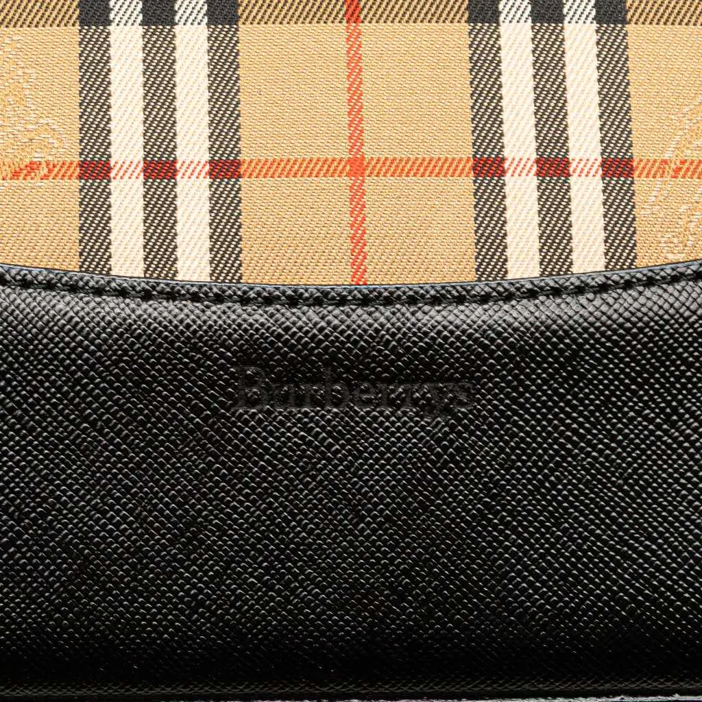 Burberry Haymarket Check Canvas Tote Brown Canvas Good - Box View