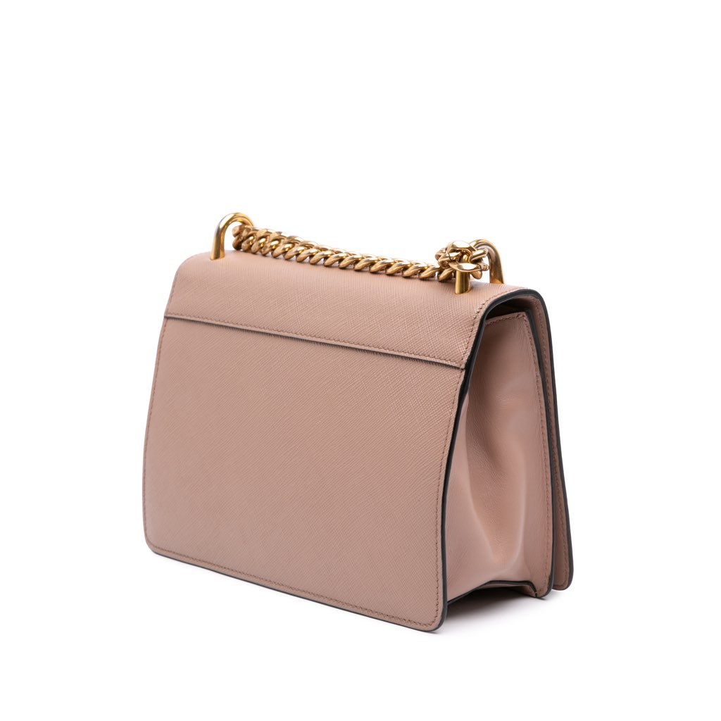 Prada Saffiano Lux Chain Crossbody - Back view