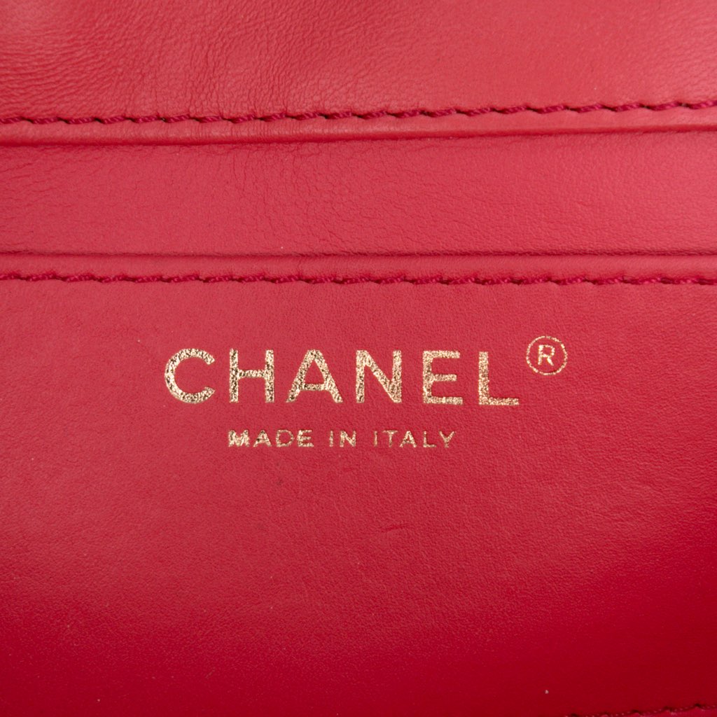 Chanel Quilted Lambskin Pearl Chain East West Single Flap - Side view