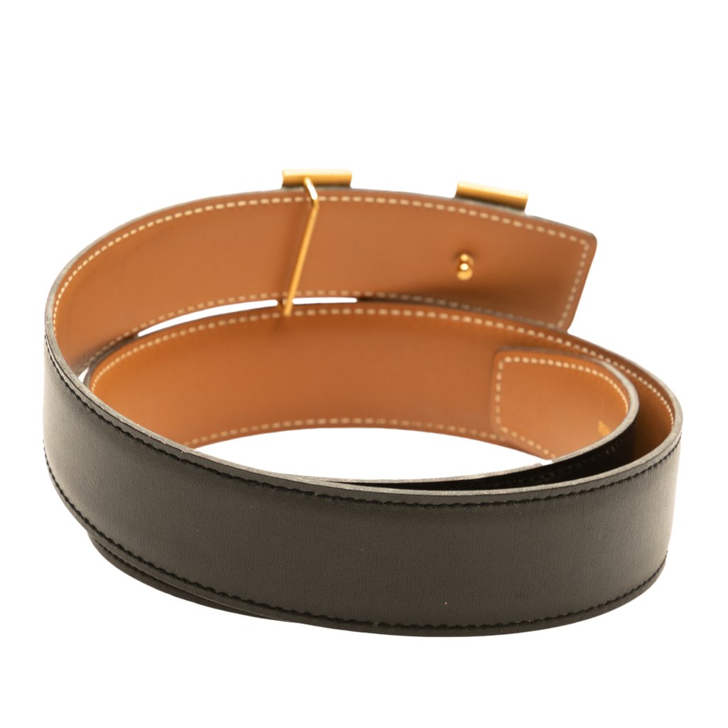 Hermès Box Calf and Gulliver Constance H Belt - 3