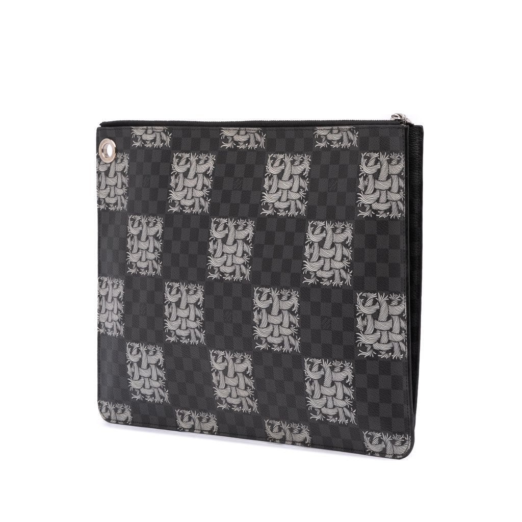 Louis Vuitton Christopher Nemeth Damier Graphite Rope Pochette Voyage GM - Back view