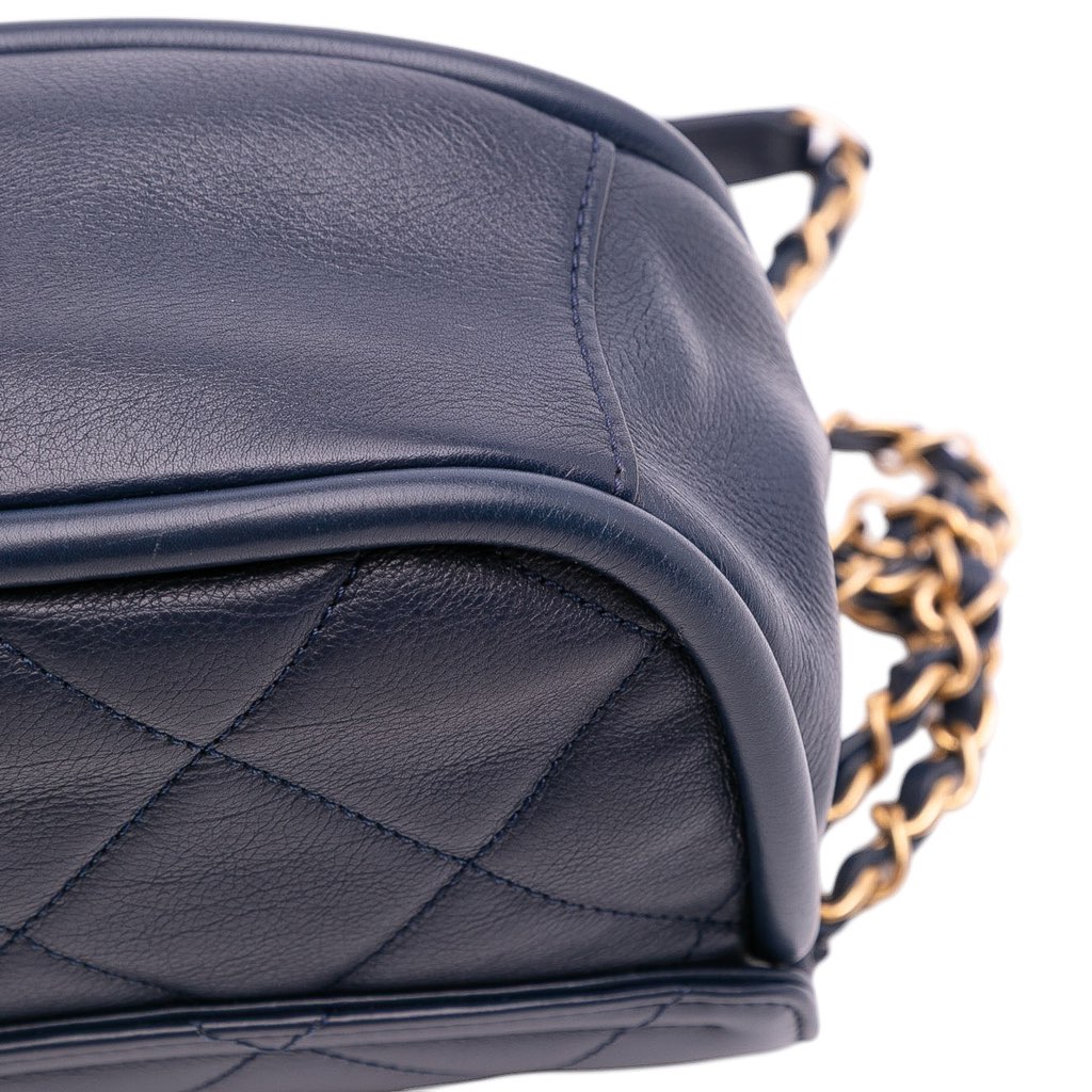 Chanel Mini CC Quilted Calfskin Round Moon Messenger Flap - Image 10