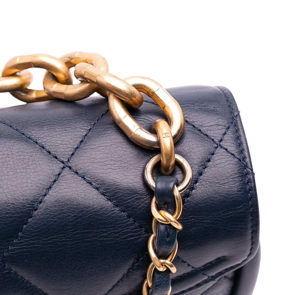 Chanel Mini CC Quilted Calfskin Round Moon Messenger Flap - Image 12